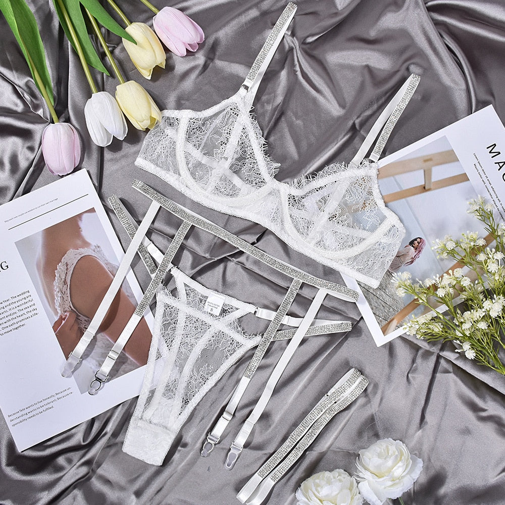 Élise White Spark Lingerieset
