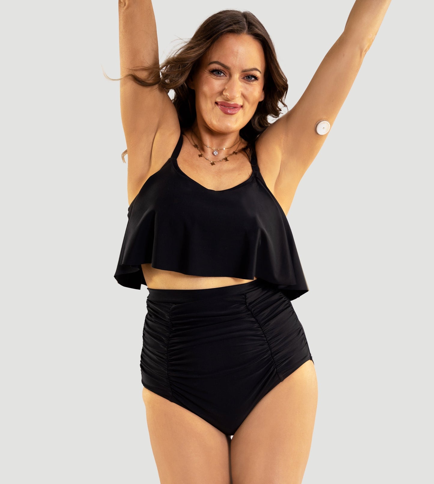 SOLENA – High-Waist Shaping Bikini Bottom - LivingCurves Swimwear Zwart / S