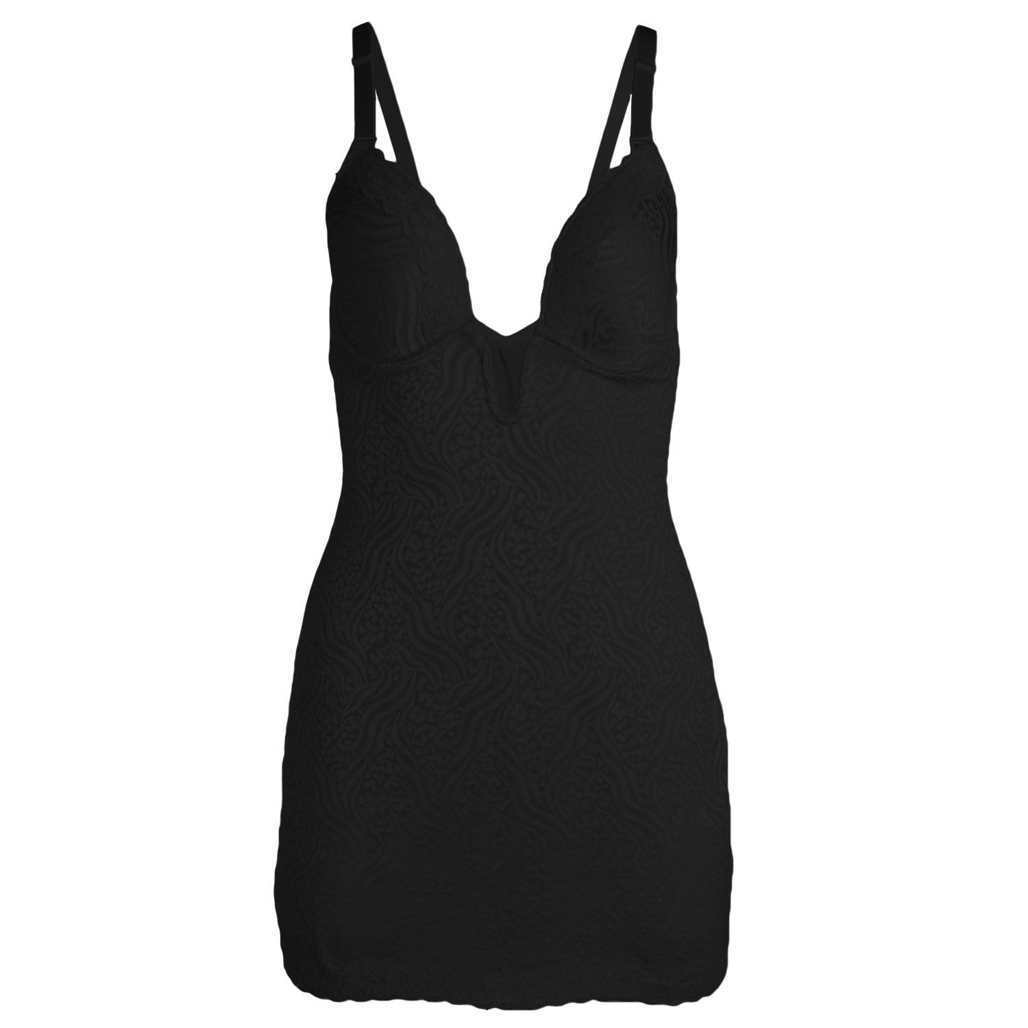 SERA – Teddy Chemise met Corselet - LivingCurves Body Briefer 32B / BLACK