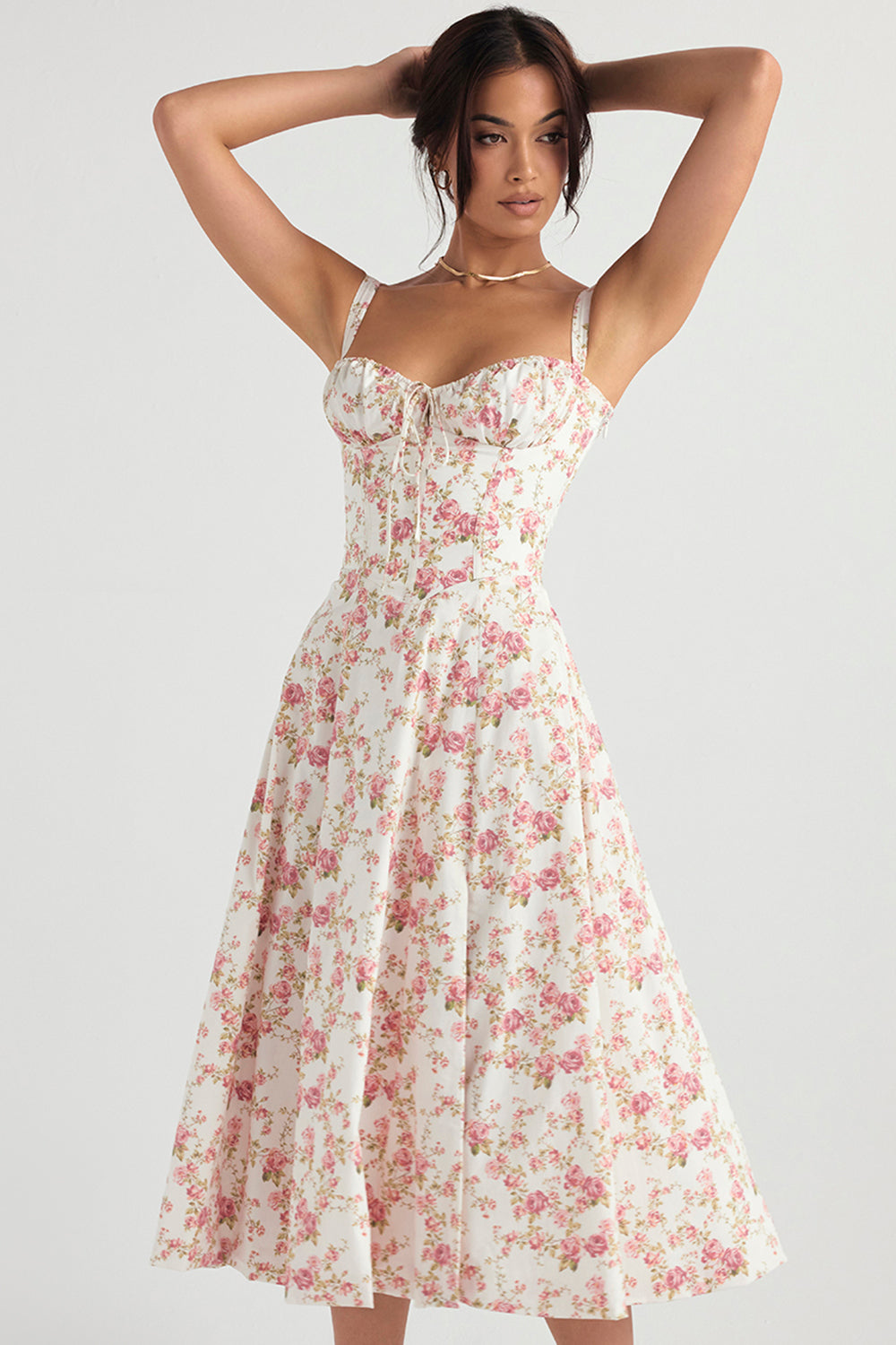 Midi Jurk Bloemenprint – Zomerjurk met Split