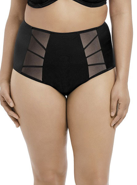 Elomi Sachi Black High Waist Brief Panty 4358