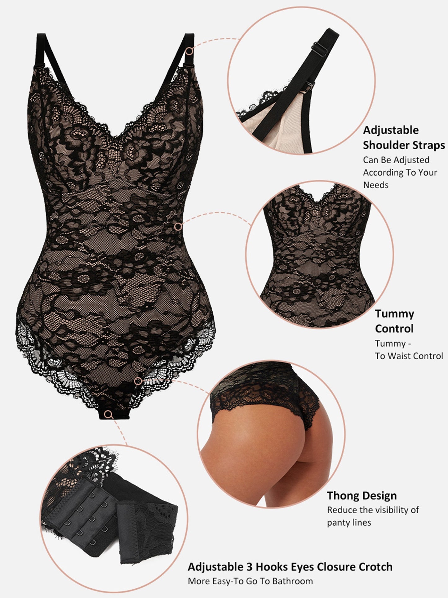 LIVC – Kanten Bodysuit met Stretch & Verleidelijke Pasvorm