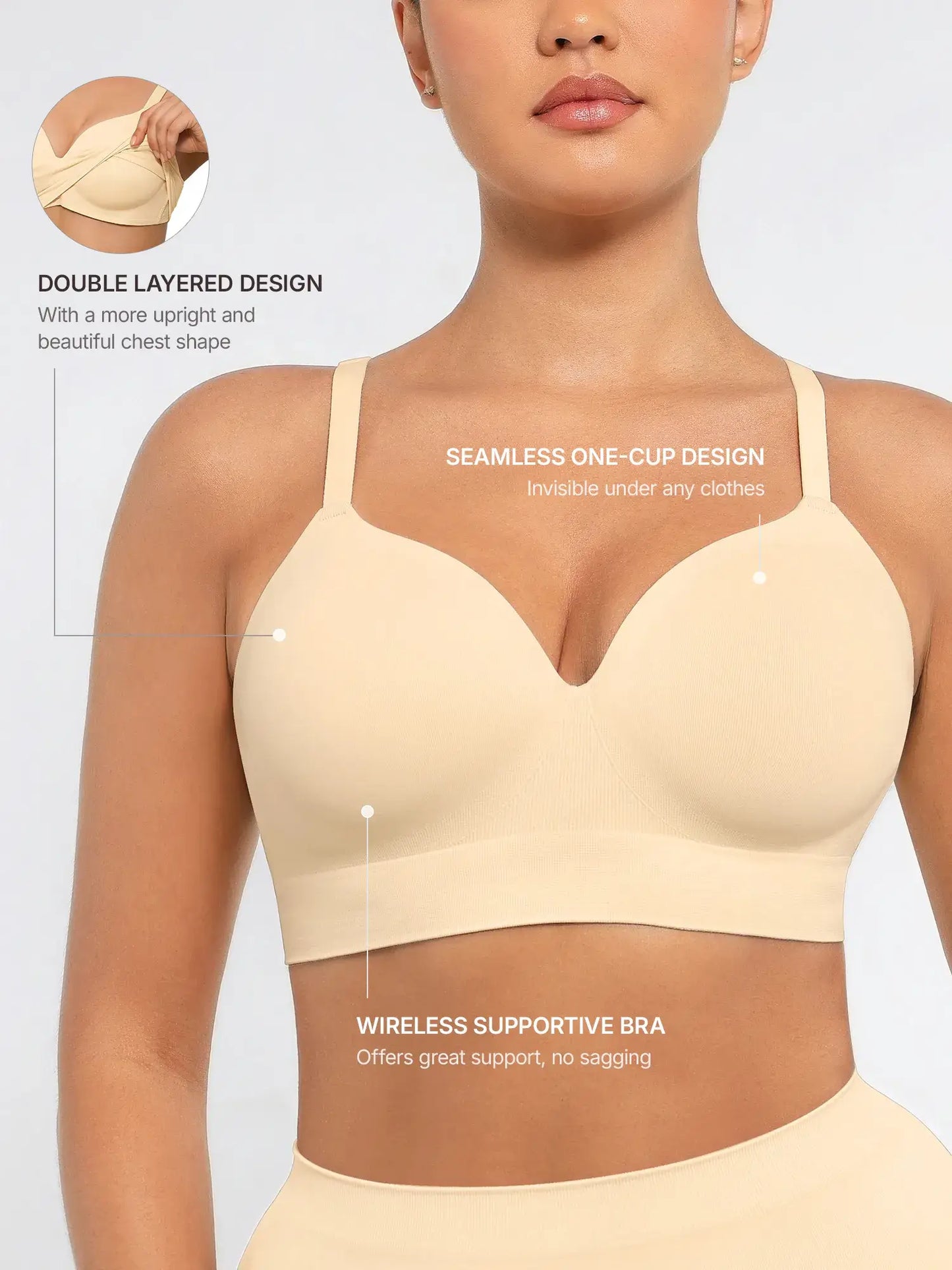 LIVC – Wireless Push-Up Seamless Comfort Bra