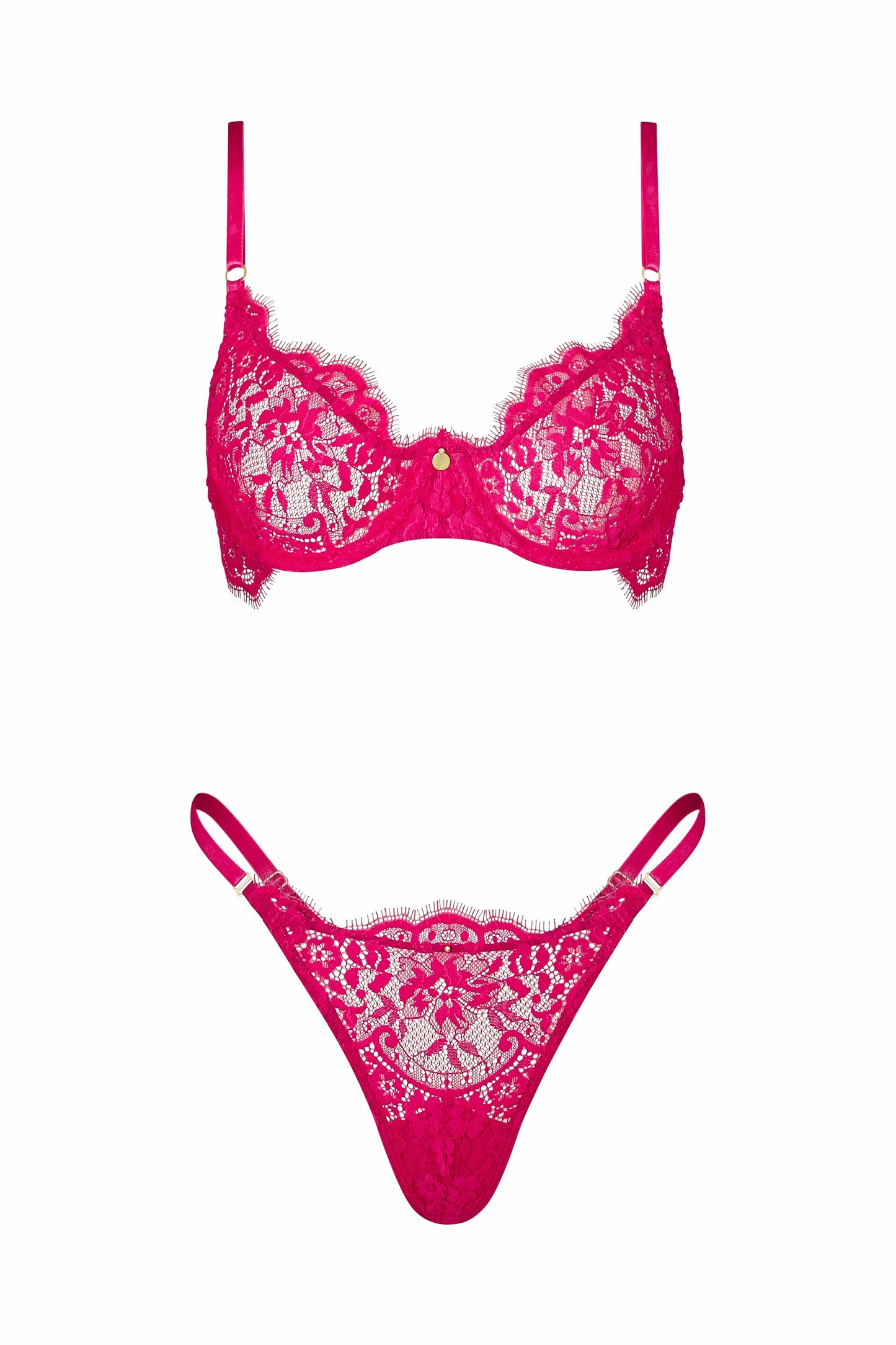 DAINTY – Rode Lace Demi BH