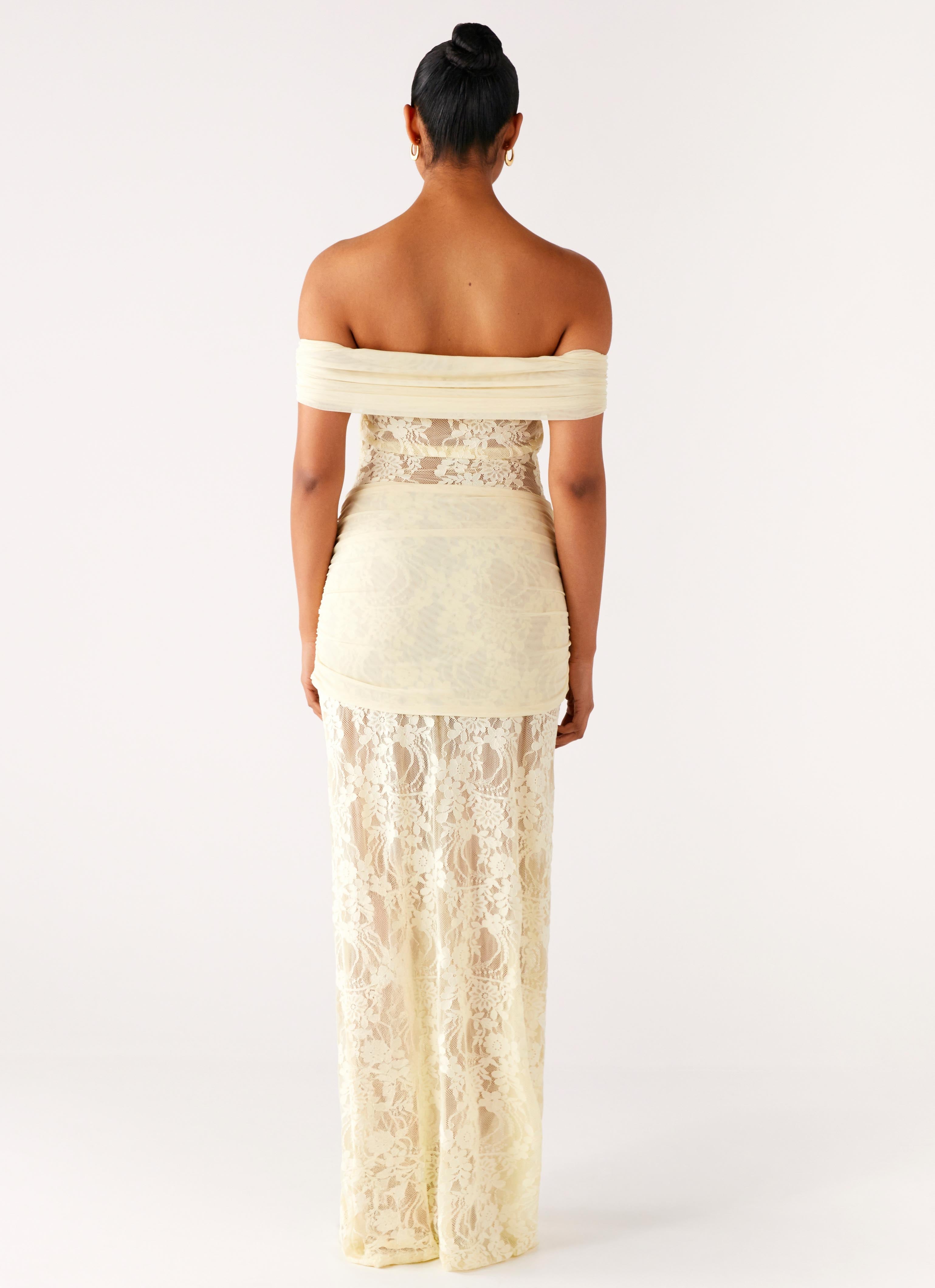 Maxi Jurk Off Shoulder – Kant Zomerjurk Elegant