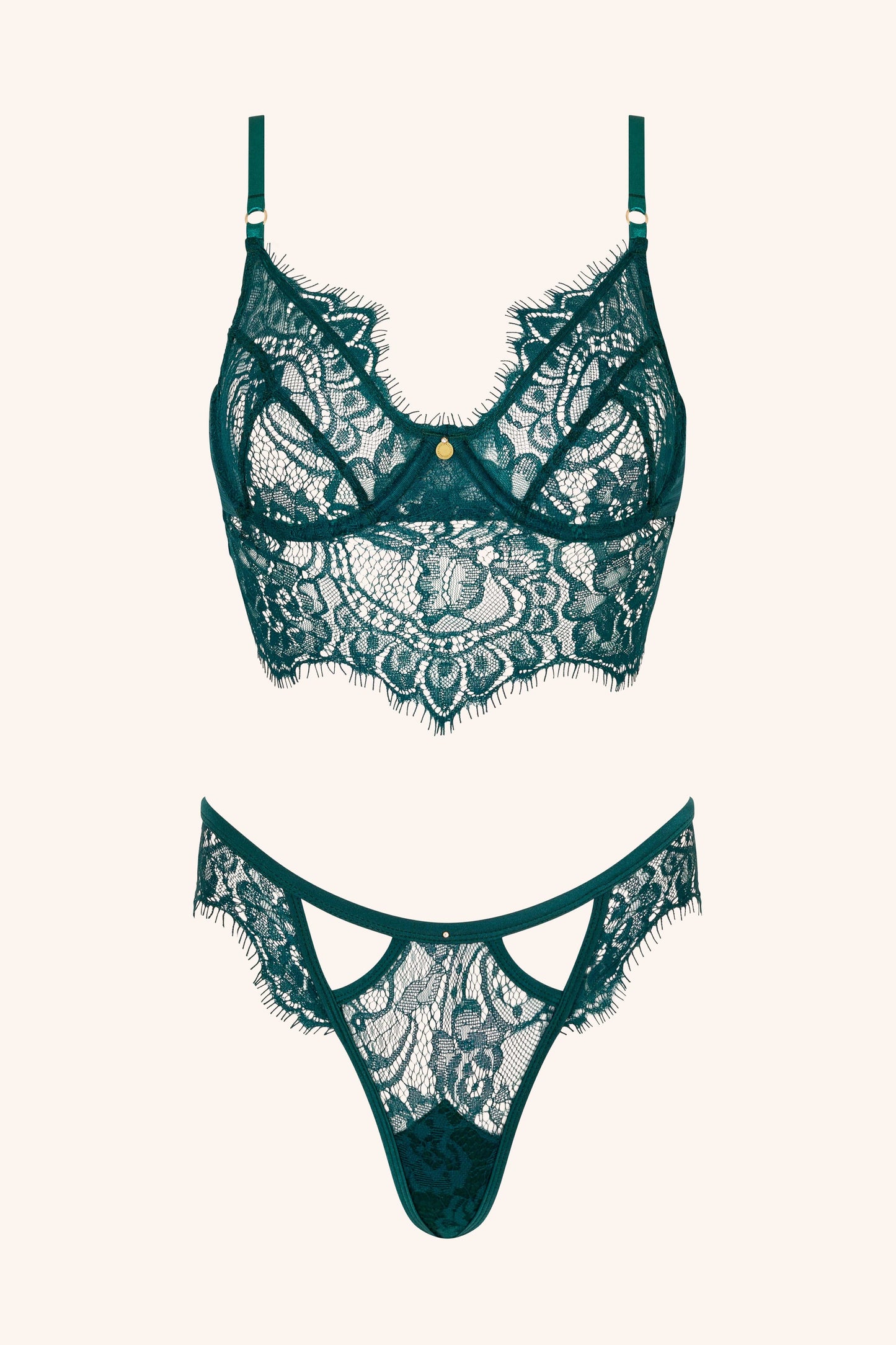 VALENTINA – Fuchsia Lace Longline BH