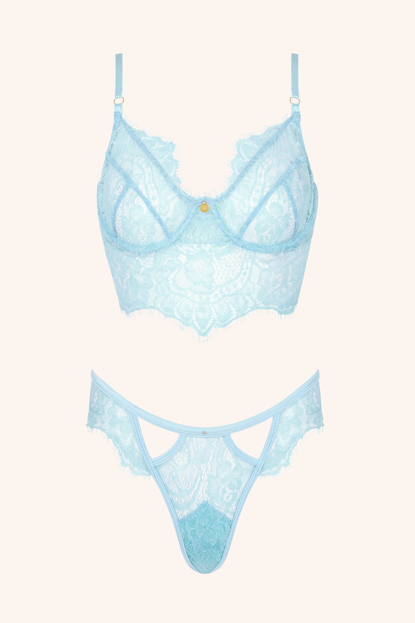 VALENTINA – Fuchsia Lace Longline BH