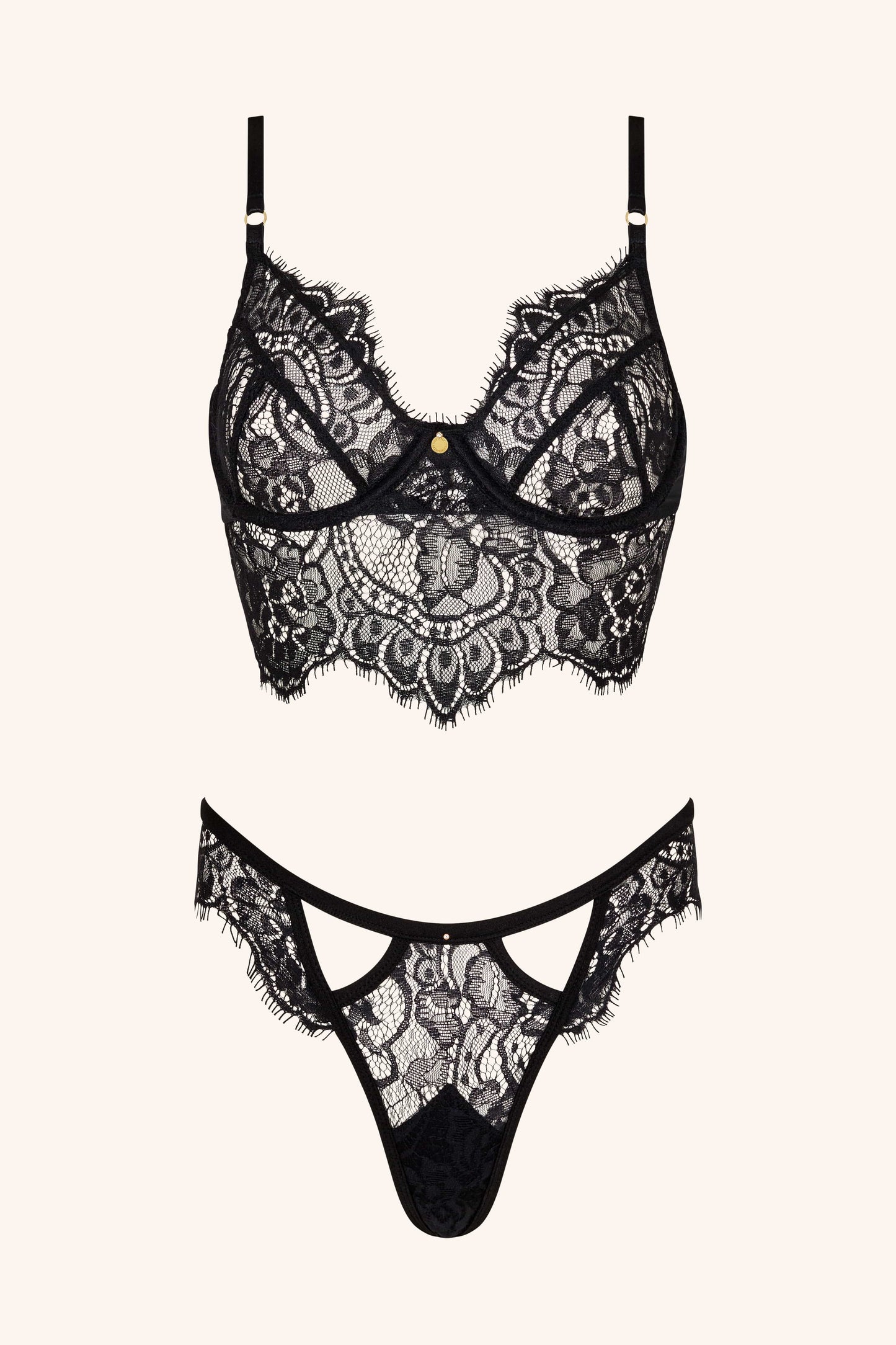 VALENTINA – Fuchsia Lace Longline BH
