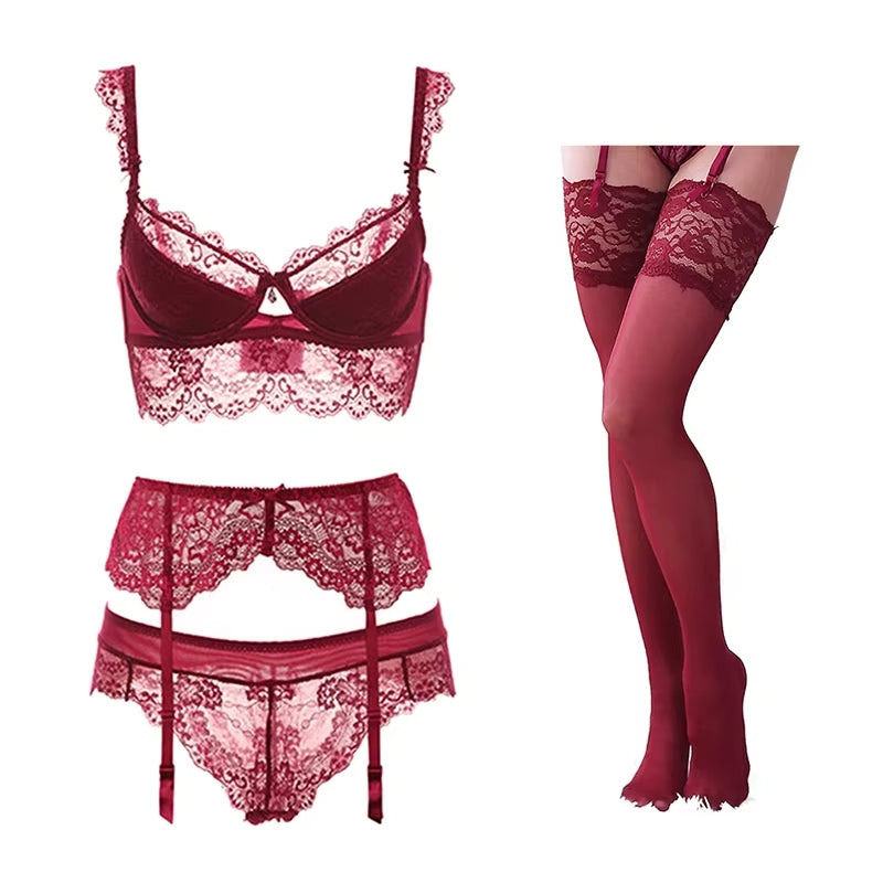 LIVC – Alysia | Vierdelige Kanten Lingerieset
