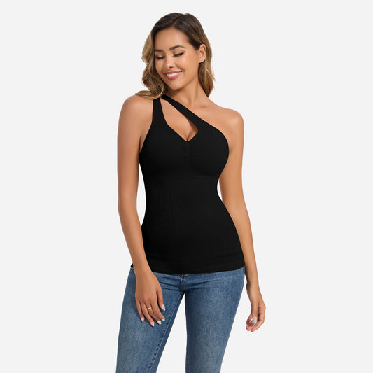 FYNRA – Naadloze Shapewear Halter Top - LivingCurves Zwart / S