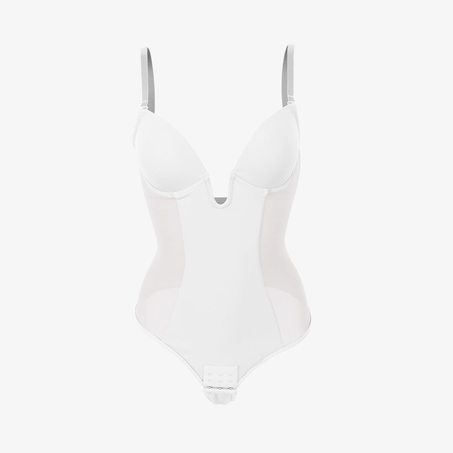 NOIRA – U-Plunge Rugloze Shapewear String Body - LivingCurves Wit / S