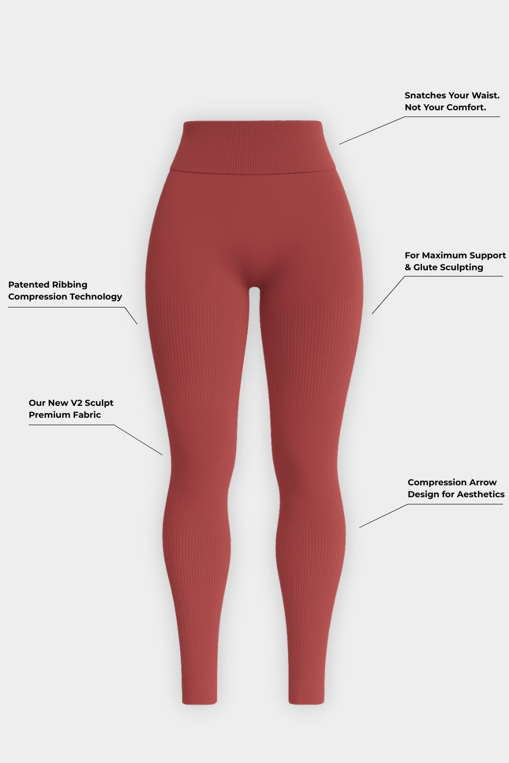 ROSA – Ribbel Contour Legging - LivingCurves XS