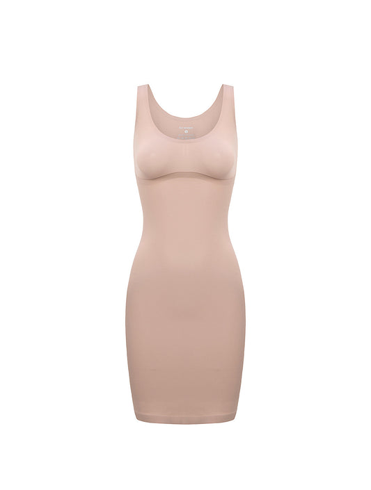 LUMINA – Sculpt & Smooth Slip Dress - LivingCurves Beige / XS