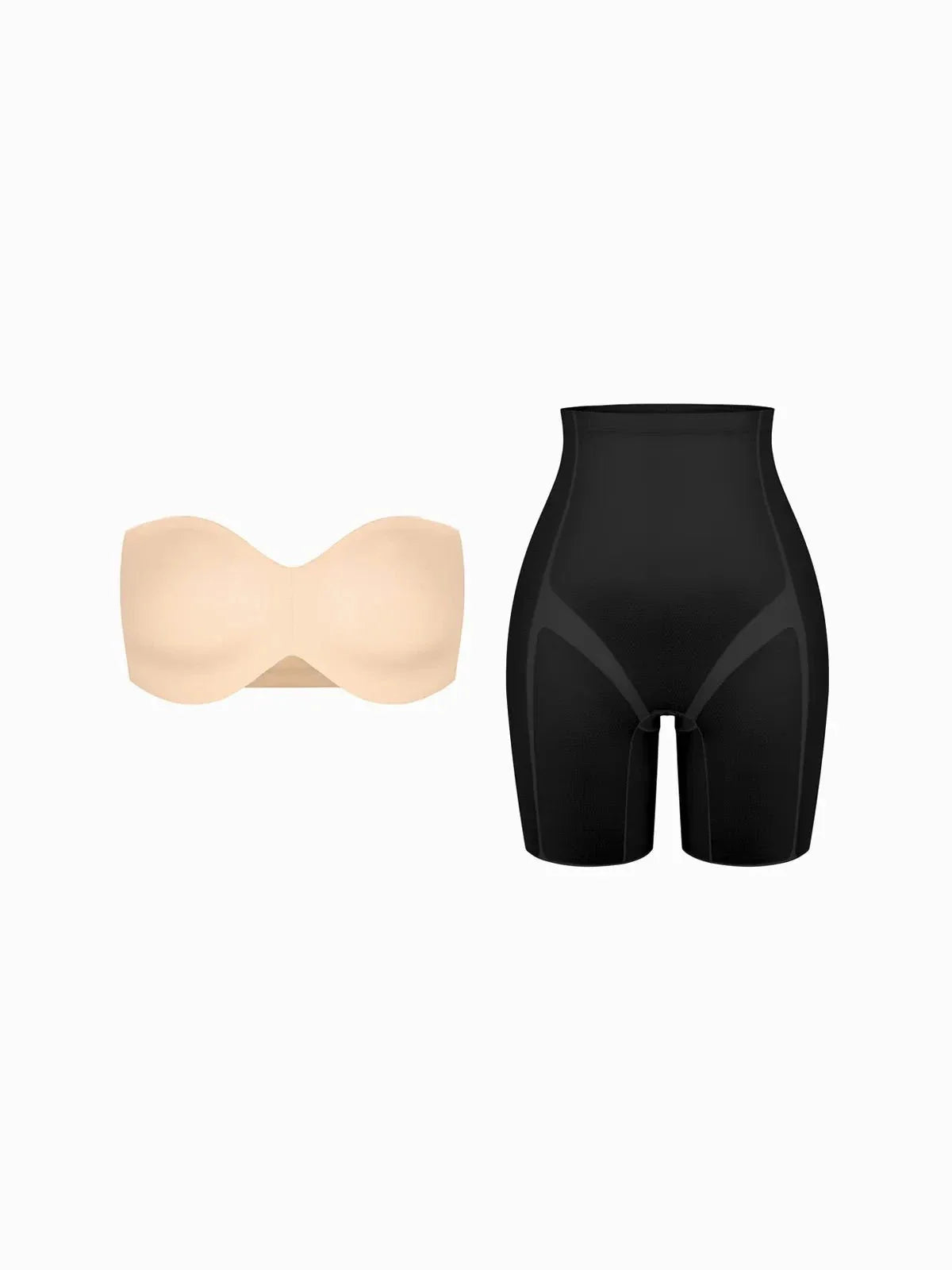 NOA – Shapewear Set - LivingCurves Shapewear Bra Set / Huidskleur/Zwart / S