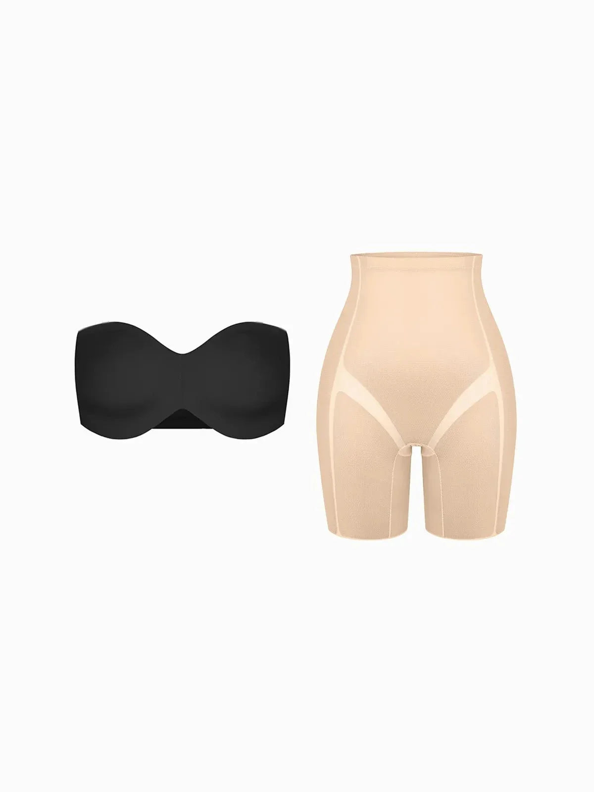 NOA – Shapewear Set - LivingCurves Shapewear Bra Set / Zwart/Huidskleur / S