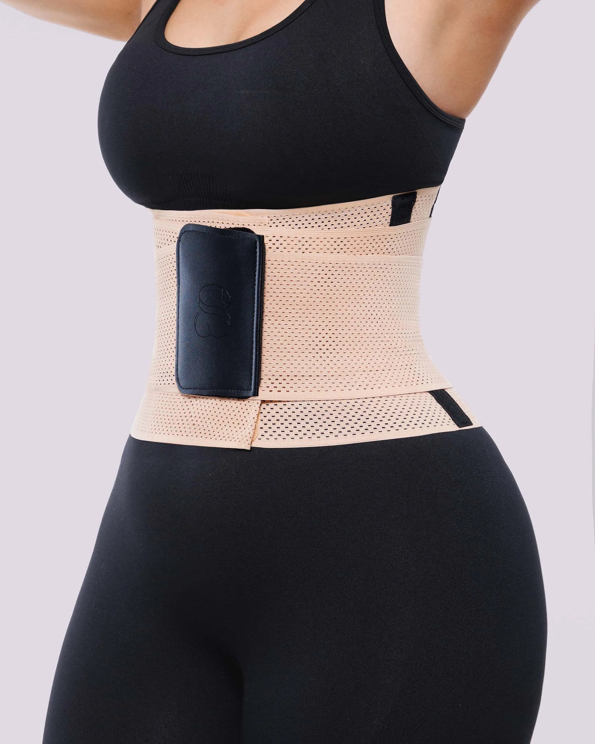 NOXA – Latex Waist Trainer met Drie Banden - LivingCurves Waist Trainer Beige / S