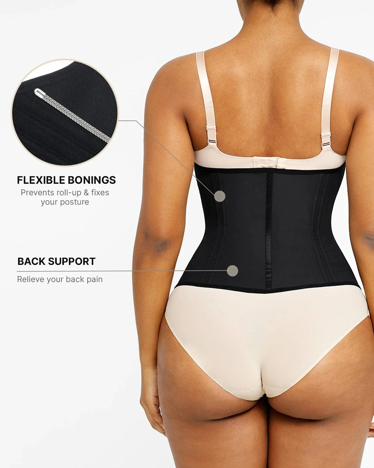 AVA – Latex Waist Trainer - LivingCurves Waist Trainer Zwart / XS