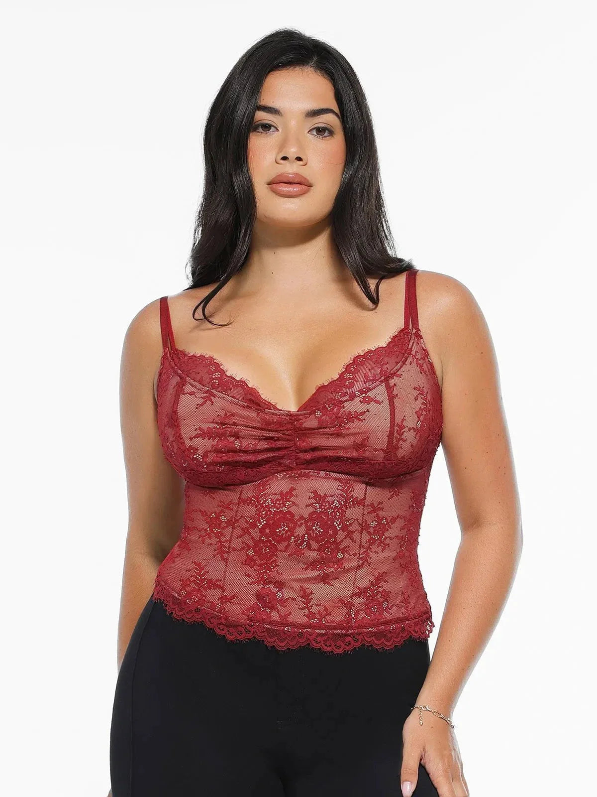 Shapewear Lace Contouring Camisole - LivingCurves Skin / XS