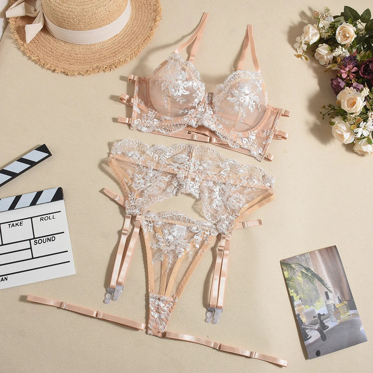 Bloom Embroidery 3-Piece Set