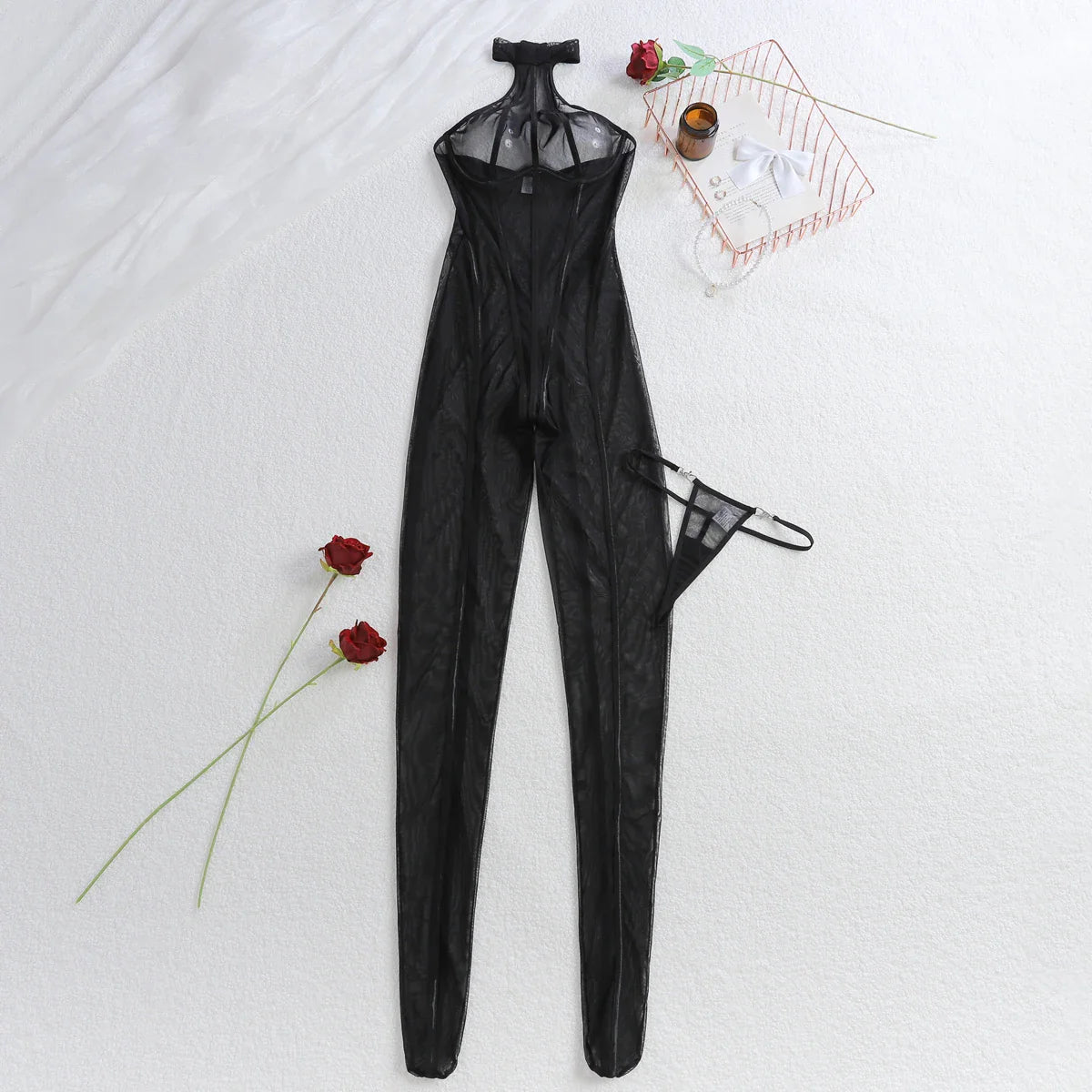 Sheer Line Contour Jumpsuit