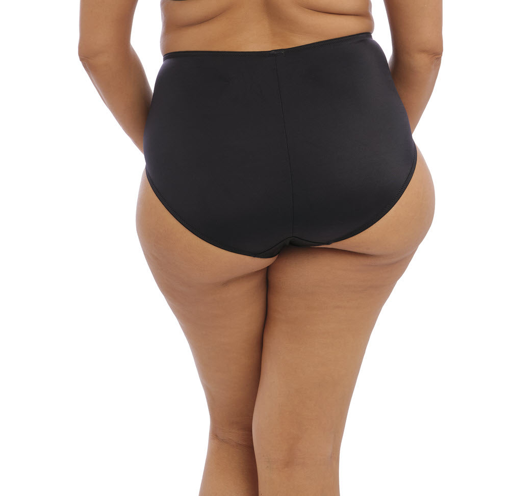 Elomi Sachi Black High Waist Brief Panty 4358