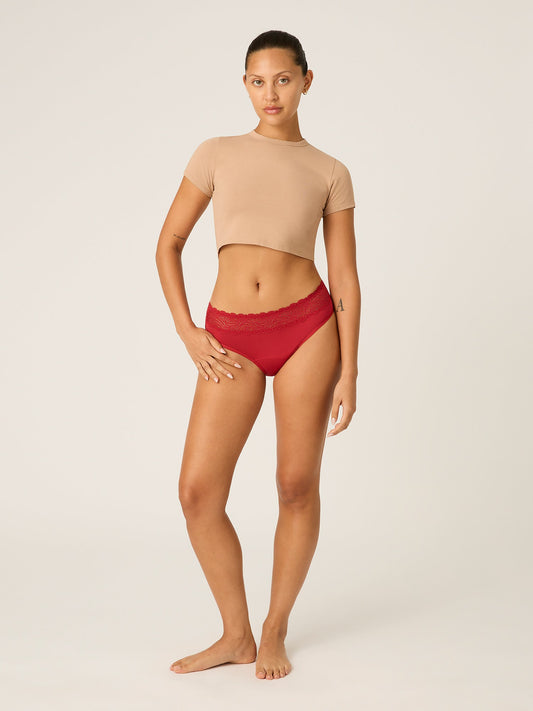 ROUGE – High Waist Bikini Rouge Red - LivingCurves Underwear Rouge Red / 08/XS / Light