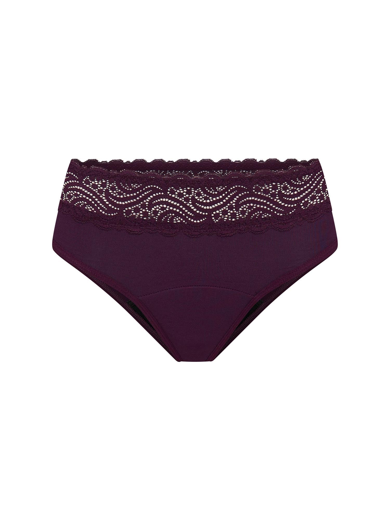 RAISE – High Waist Bikini Raisin Purple - LivingCurves Underwear Raisin Purple / 08/XS / Moderate