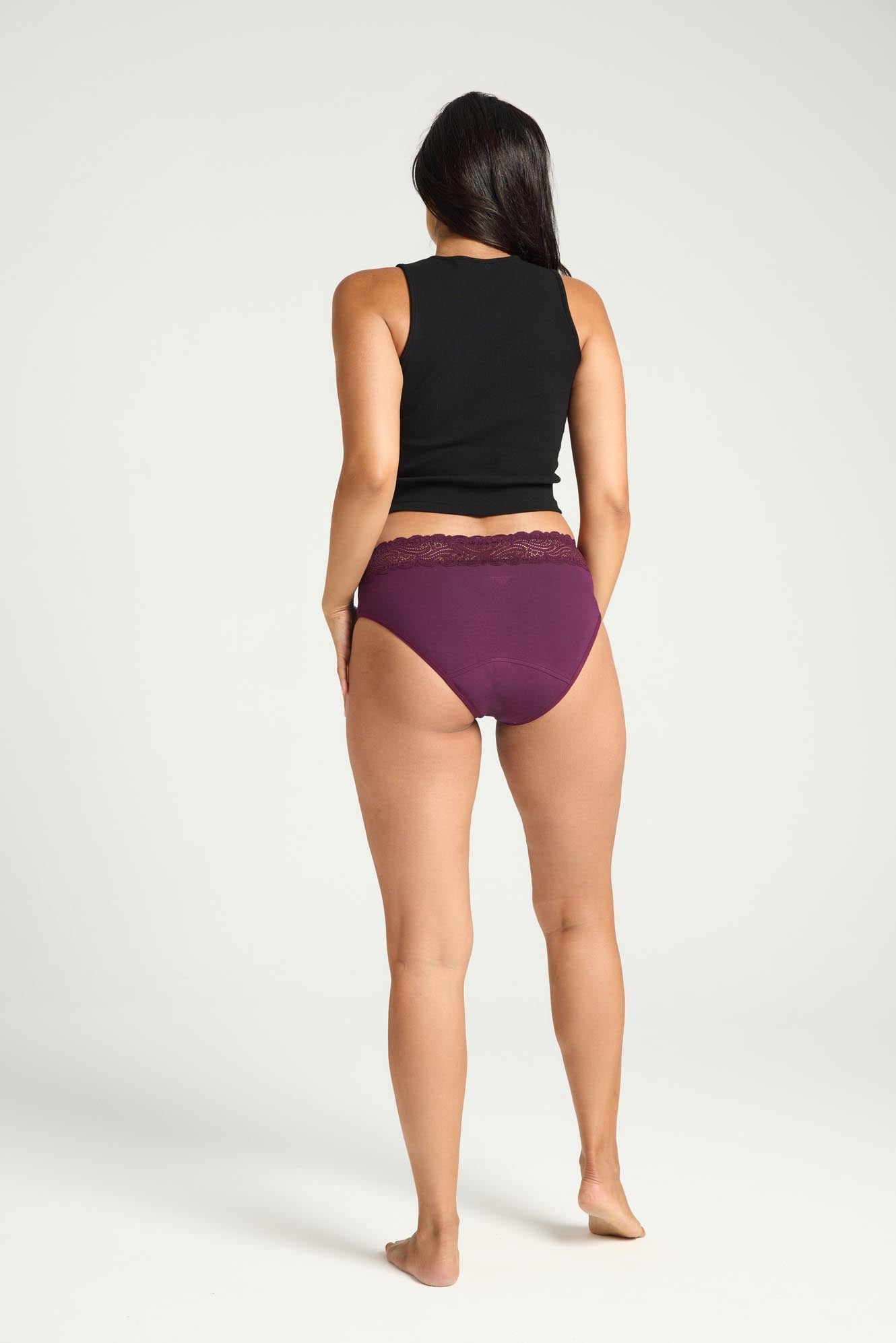 RAISE – High Waist Bikini Raisin Purple - LivingCurves Underwear Raisin Purple / 08/XS / Moderate