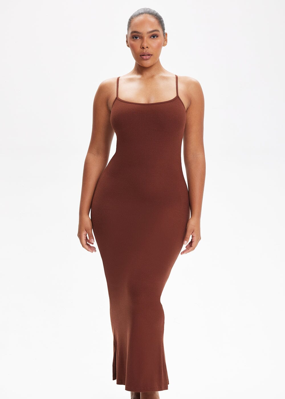 ELYNA – SecretSculpt Spaghetti Strap Midi Jurk