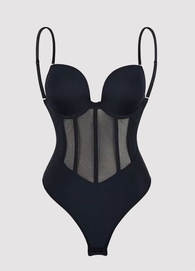 EYVIA – Shapewear Bodysuit met 5 Baleinen - LivingCurves variable s / zwart