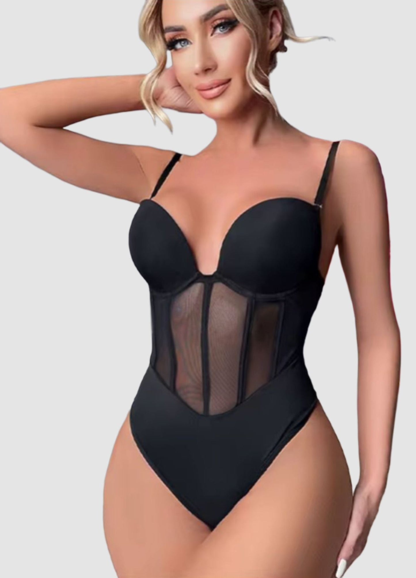 EYVIA – Shapewear Bodysuit met 5 Baleinen - LivingCurves variable s / zwart
