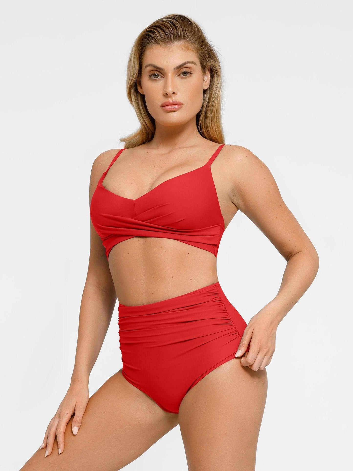ORALIA – HIGH-WAIST BIKINI TOP - LivingCurves Two-piece Swimsuit Zwart / S
