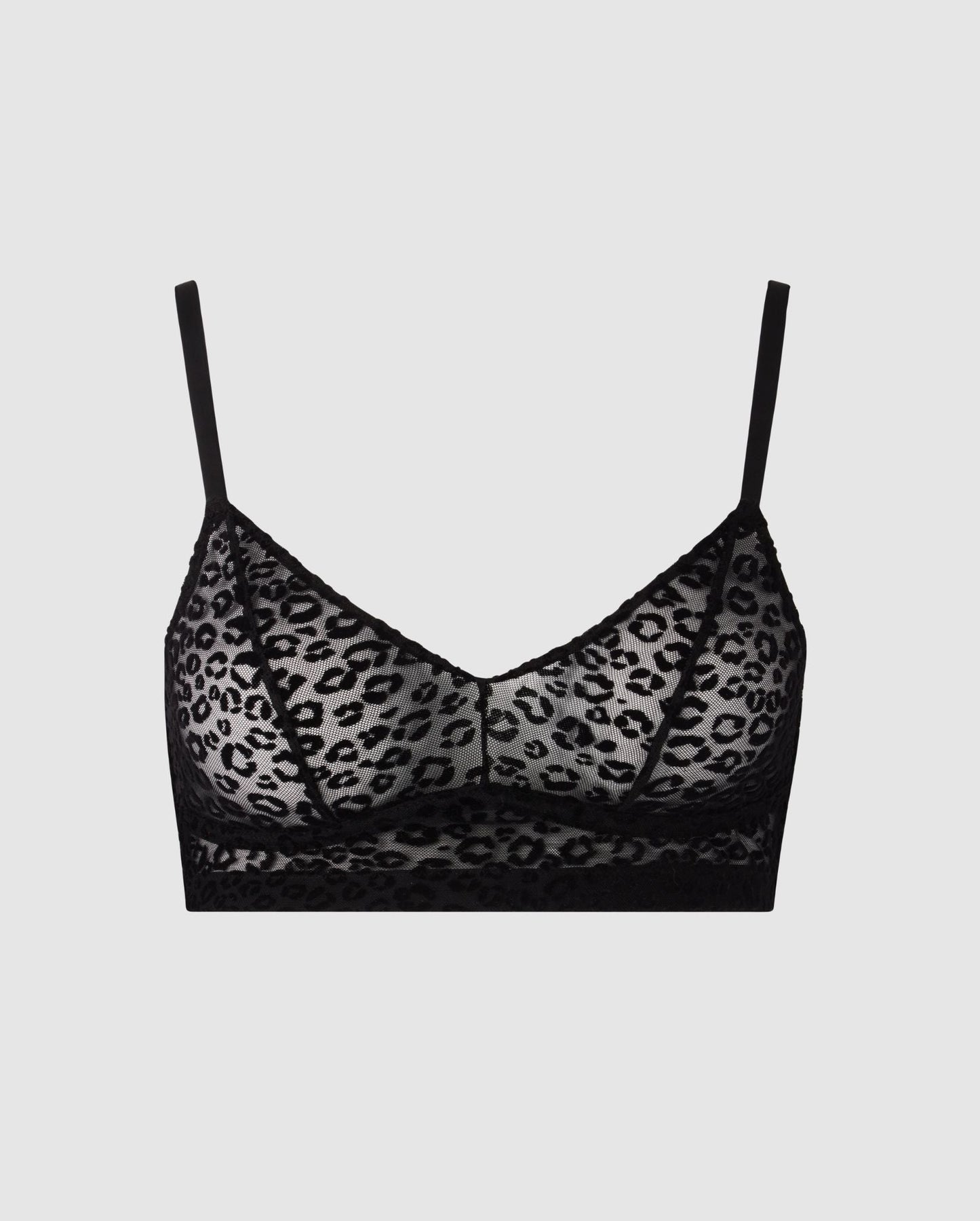 SELVYA – Mesh Balconette Leopard