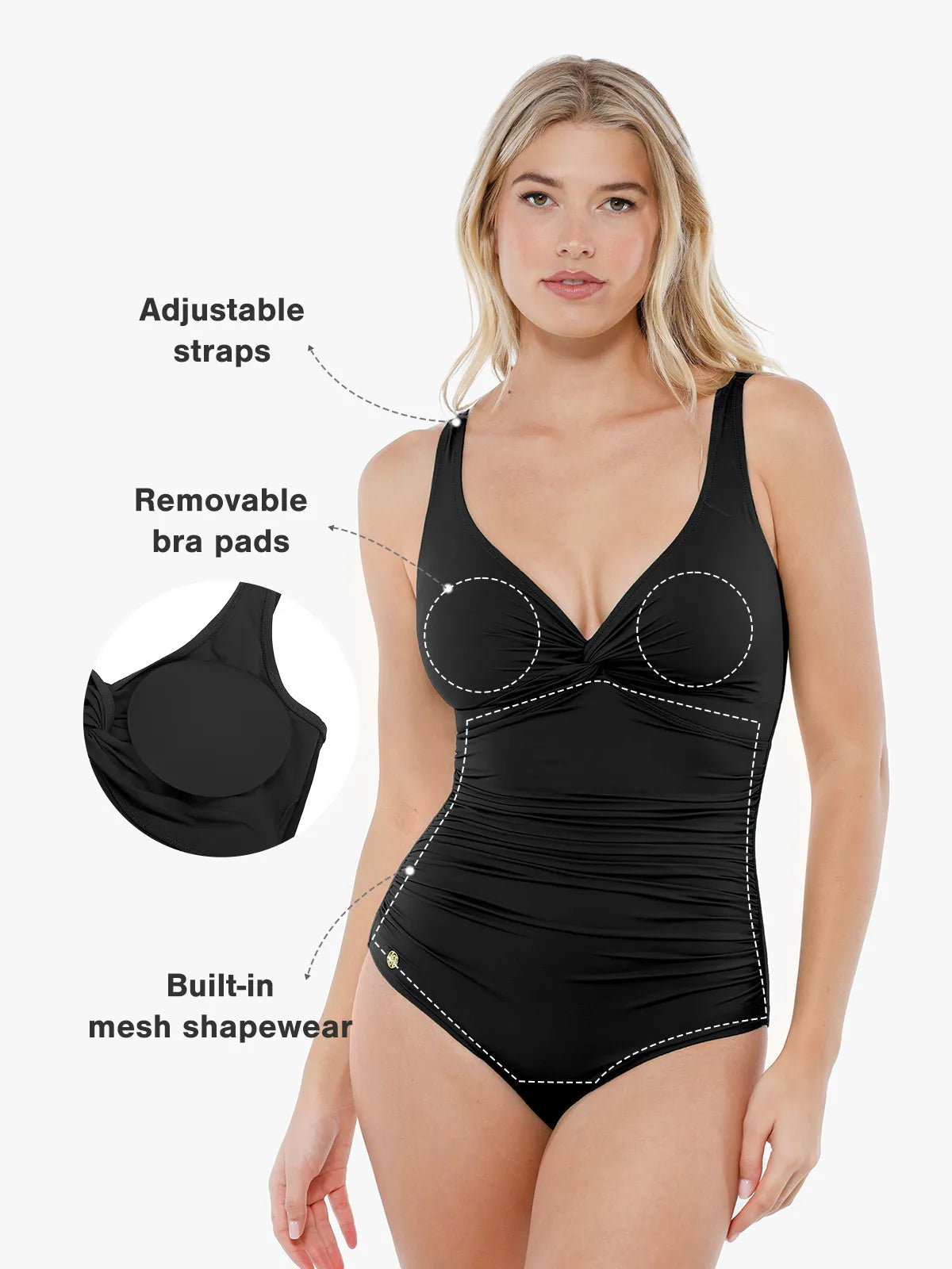 LORÉ – Ruched Mesh Shaping Bodysuit - LivingCurves Tummy Control One Piece Swimwear Leopard / XS