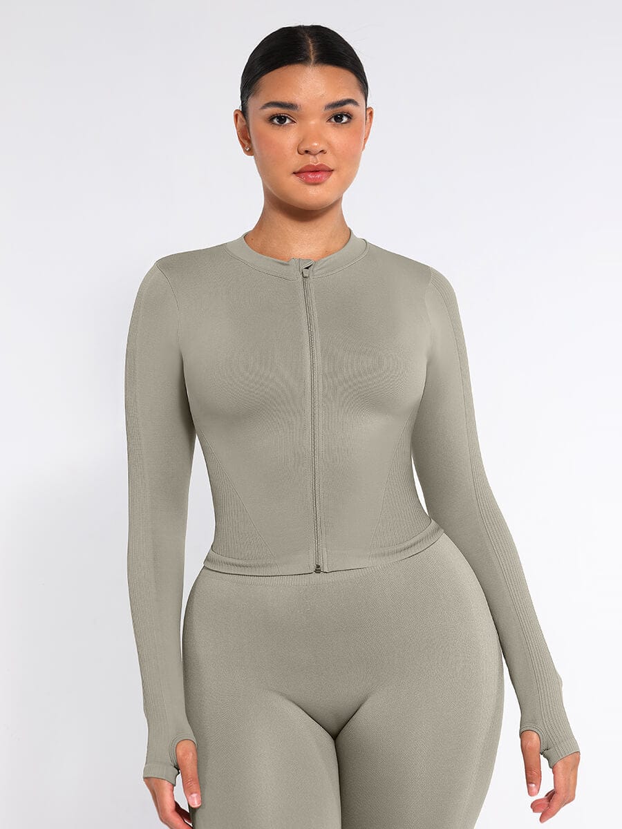 CAIA – Seamless Shaping Top - LivingCurves activewear Dark Gray / S
