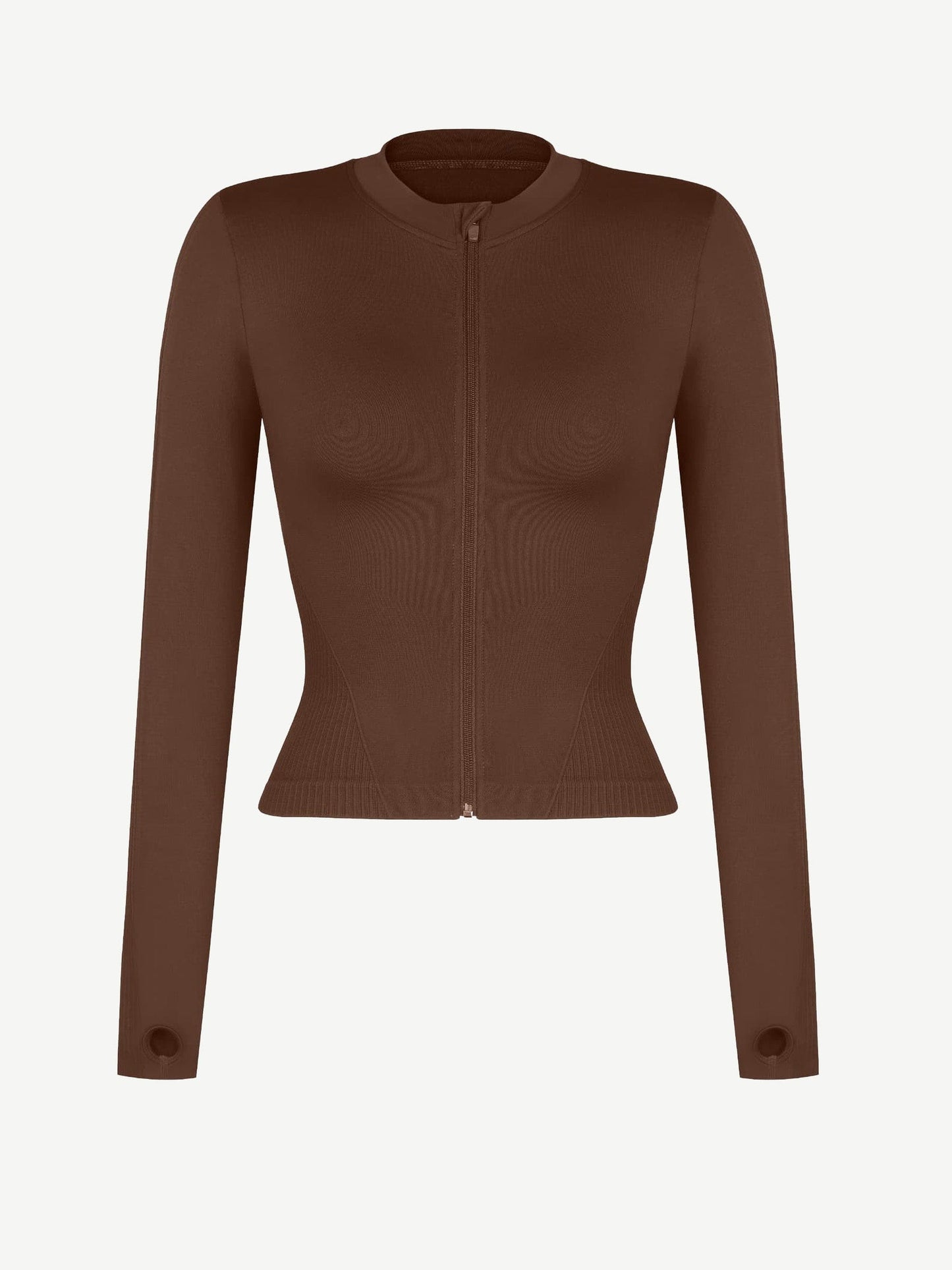 CAIA – Seamless Shaping Top - LivingCurves activewear Dark Brown / S