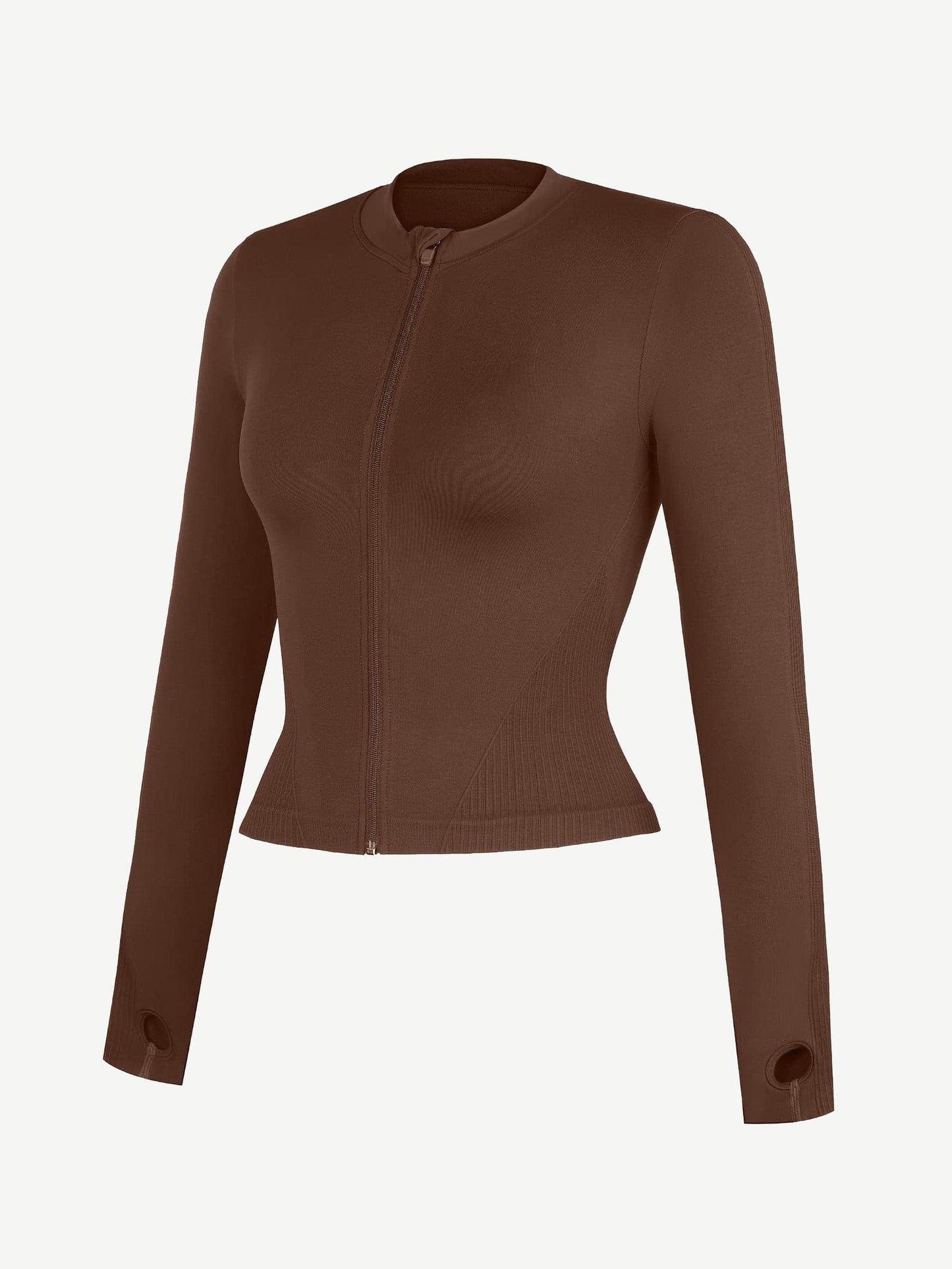 CAIA – Seamless Shaping Top - LivingCurves activewear Dark Brown / S