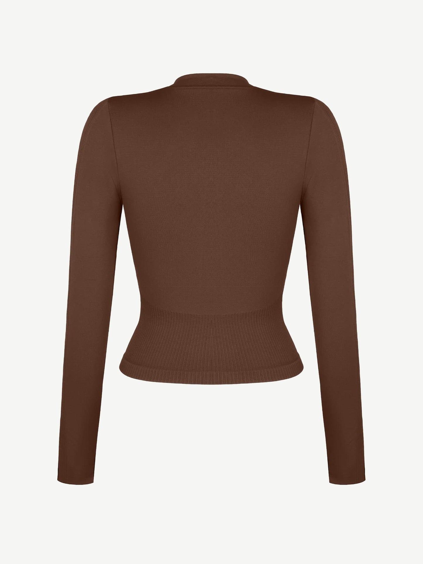 CAIA – Seamless Shaping Top - LivingCurves activewear Dark Brown / S