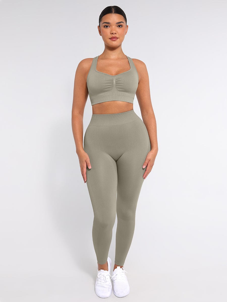 CAIA – Seamless Shaping Top - LivingCurves activewear Dark Brown / S