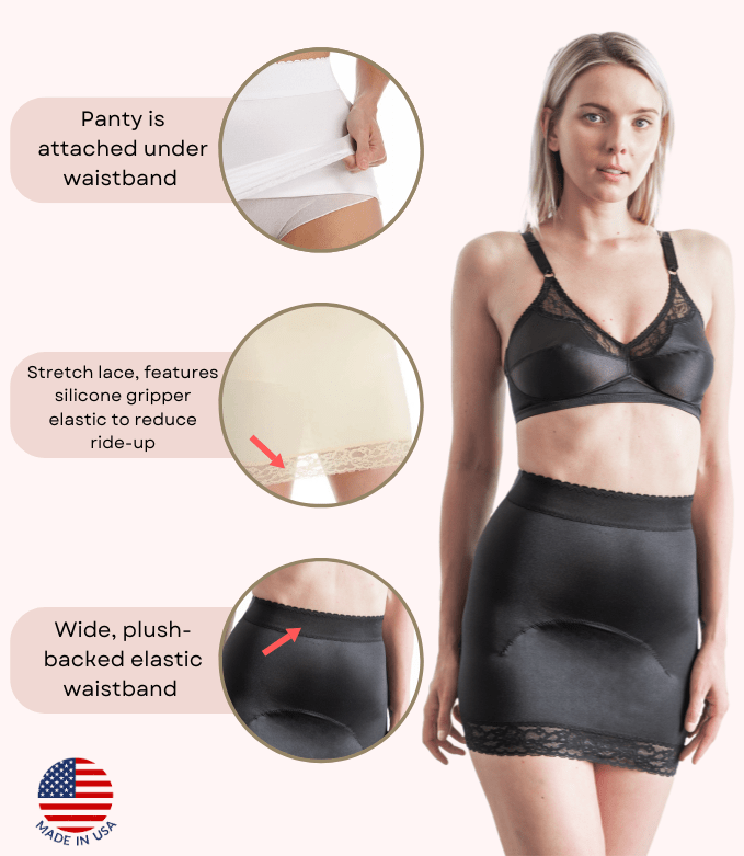 MIVA – Licht Corrigerende Slip met Volledige Shaping - LivingCurves Half Slip Black / S/26