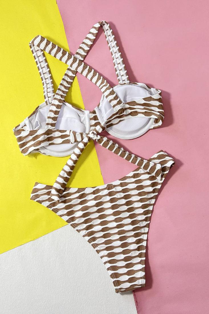 Push-Up Bikini Set Textured Wired Cheeky dames