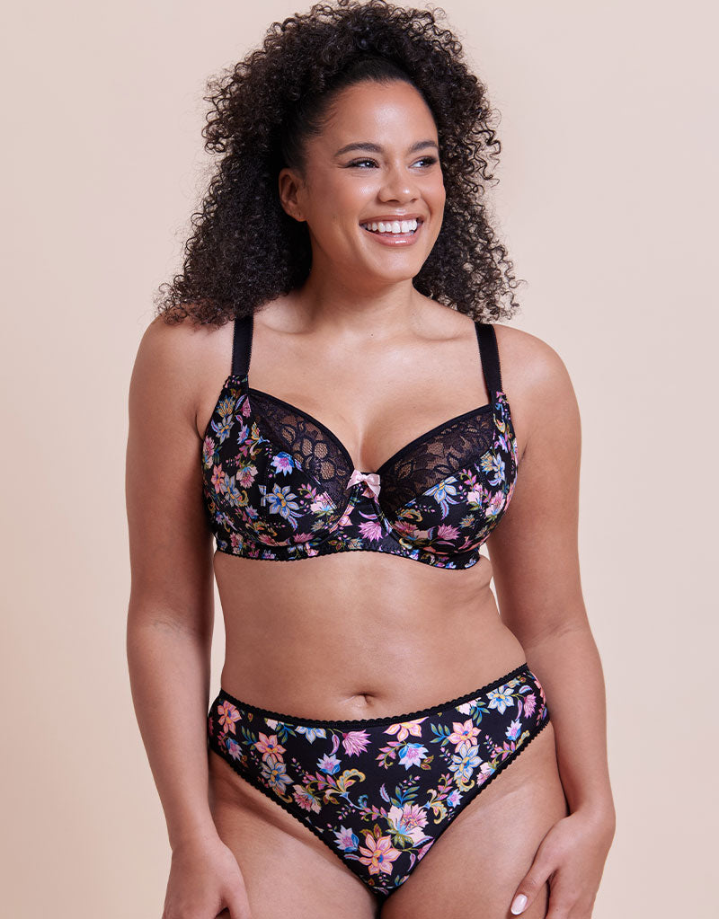 FOLYN – Spellbound Balcony BH Folk Floral - LivingCurves Lingerie Top 32FF