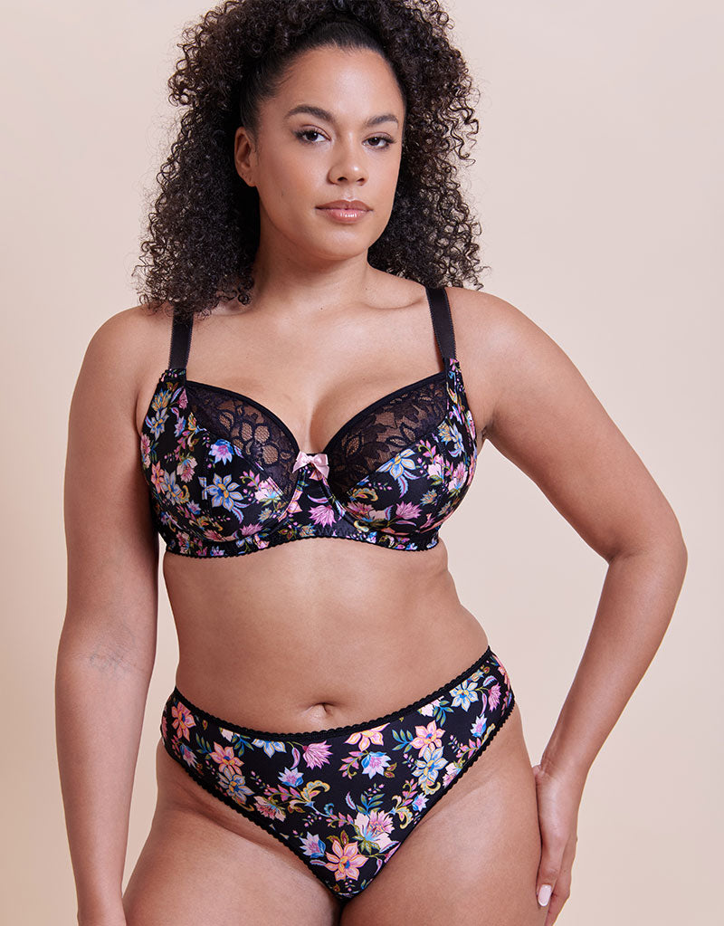 FOLYN – Spellbound Balcony BH Folk Floral - LivingCurves Lingerie Top 32FF