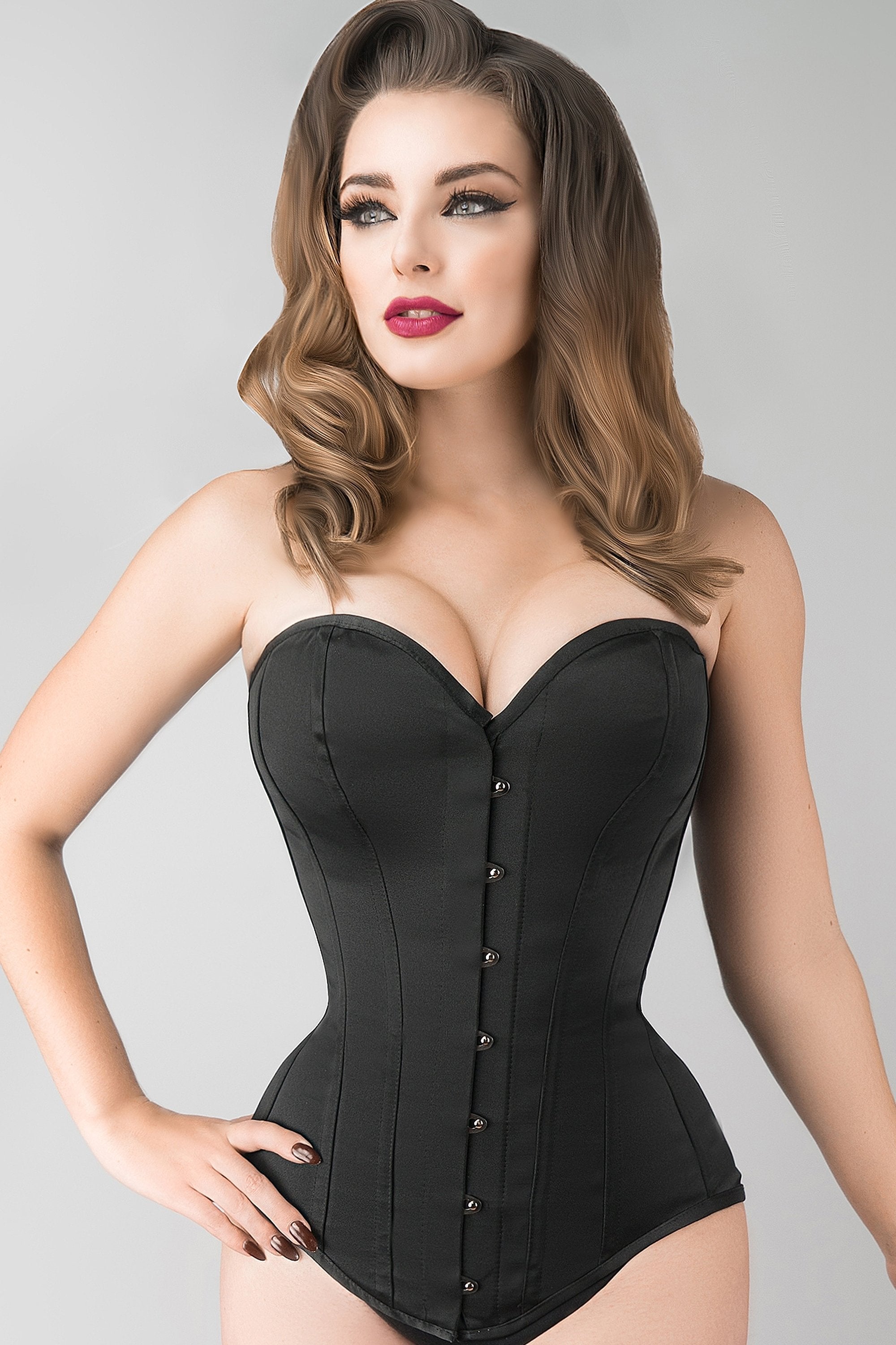 CORVINA – Satin Overbust Corset - LivingCurves Instant Shape 34