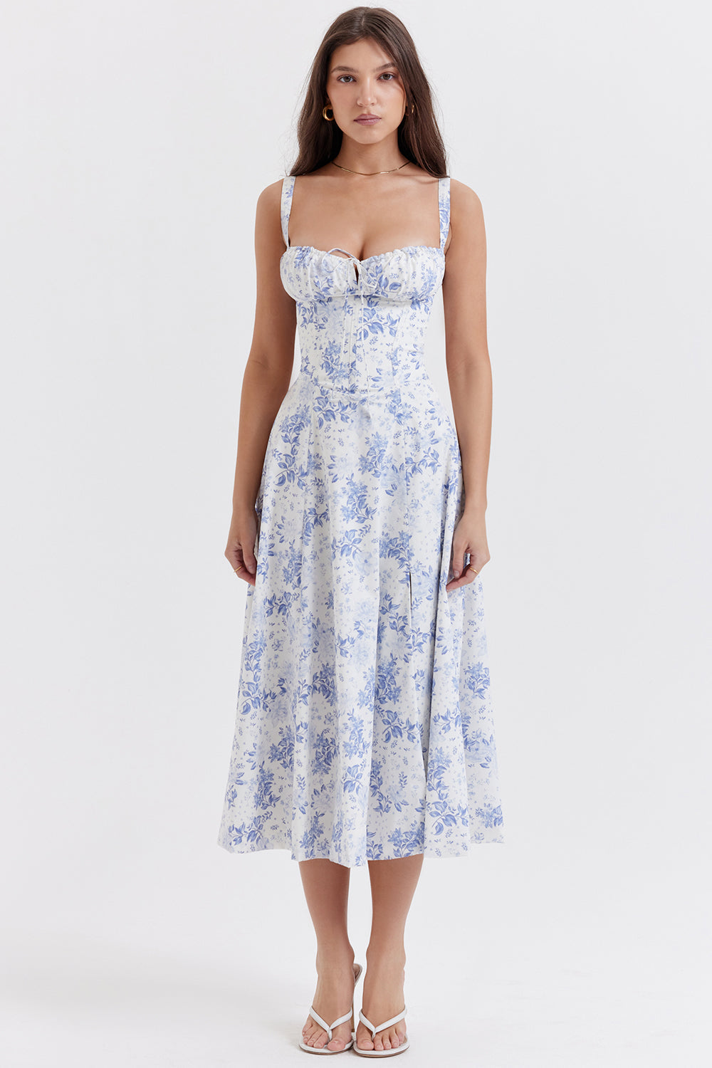 Midi Jurk Bloemenprint – Zomerjurk met Split