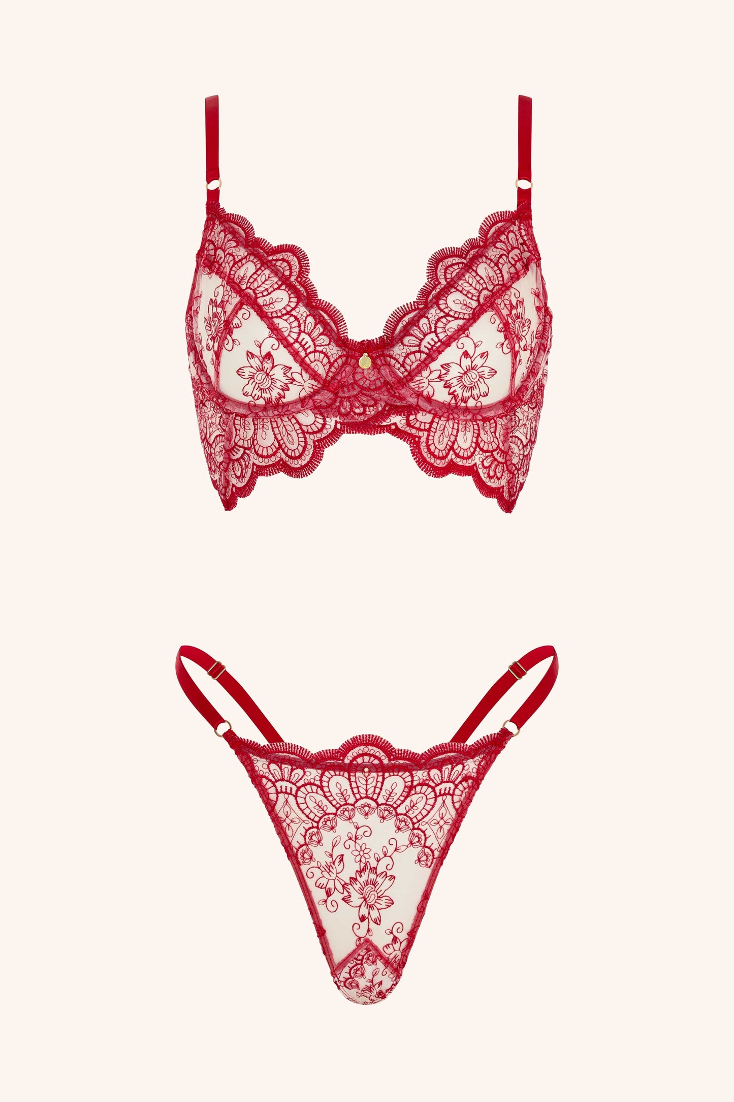 Amore – Rode Longline Demi Bh