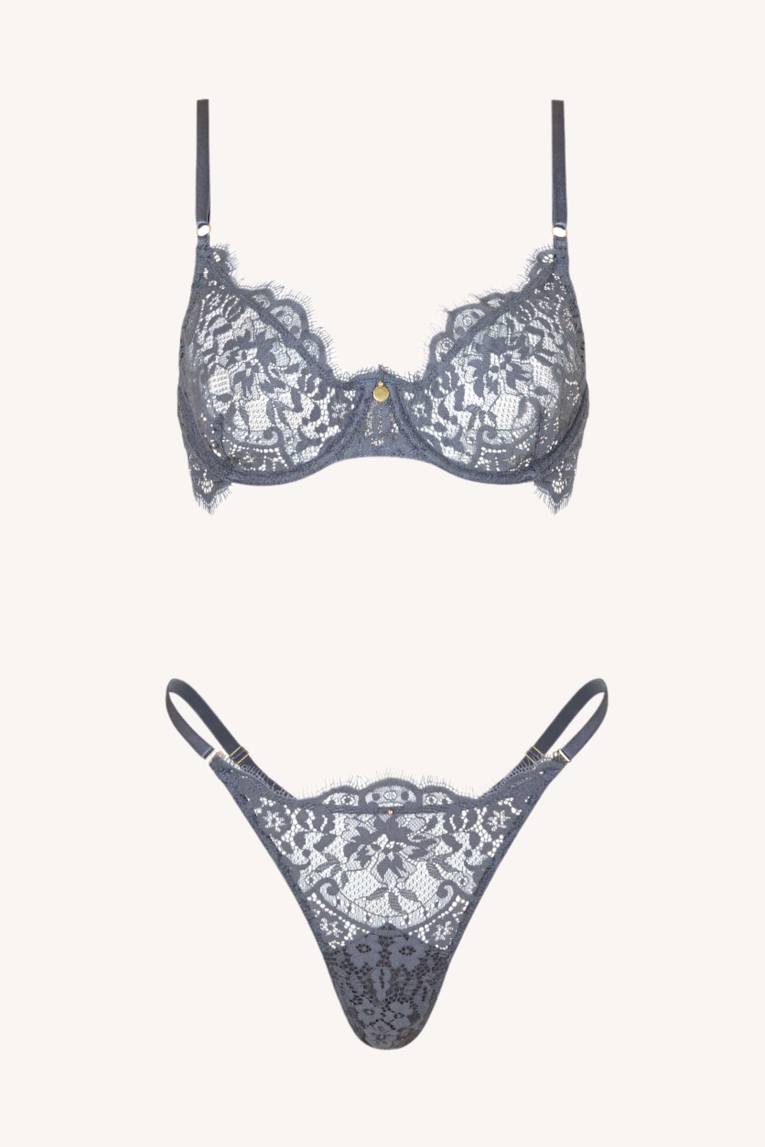DAINTY – Royal Blue Lace BH