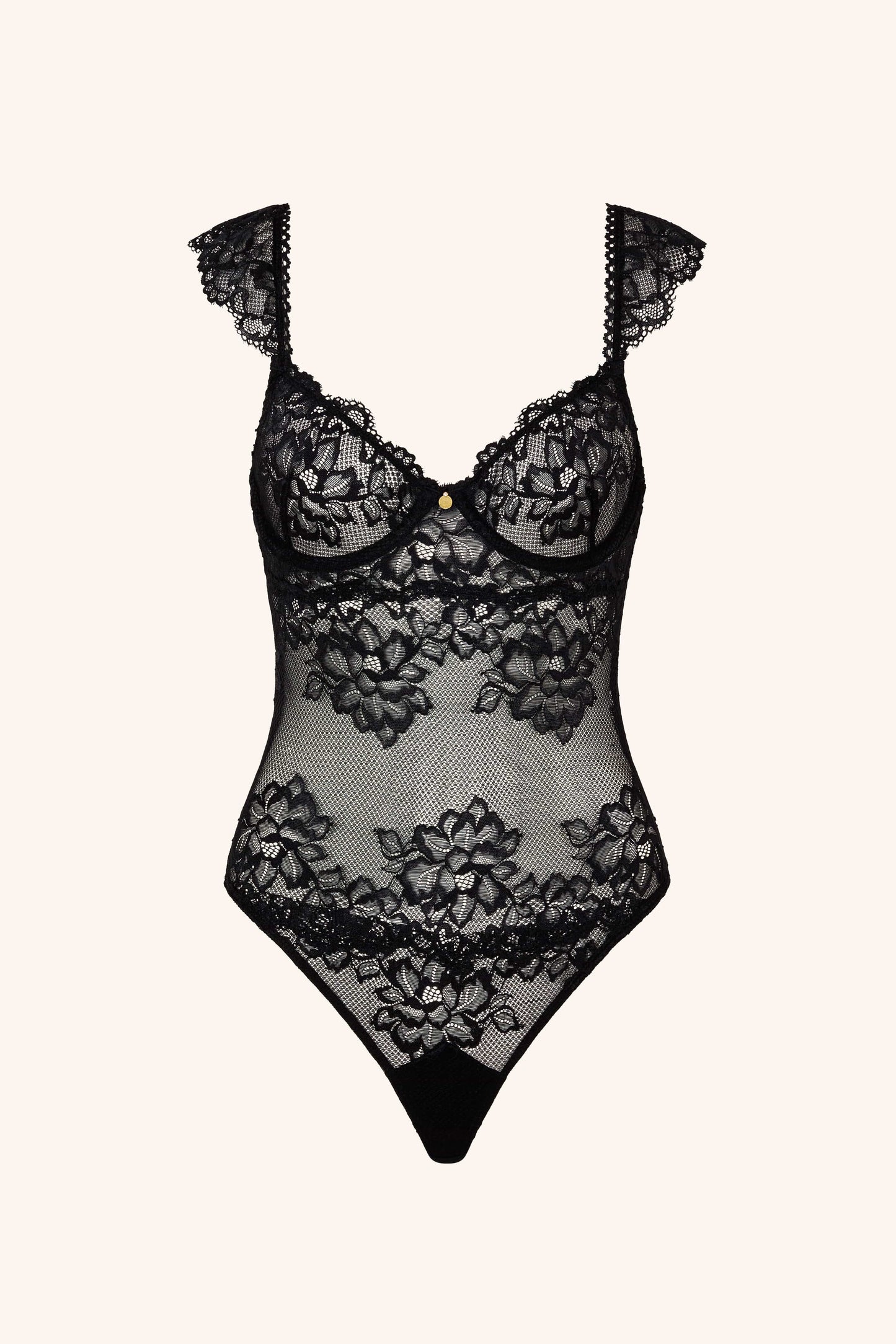 COQUETTE – White Ruffle Bodysuit