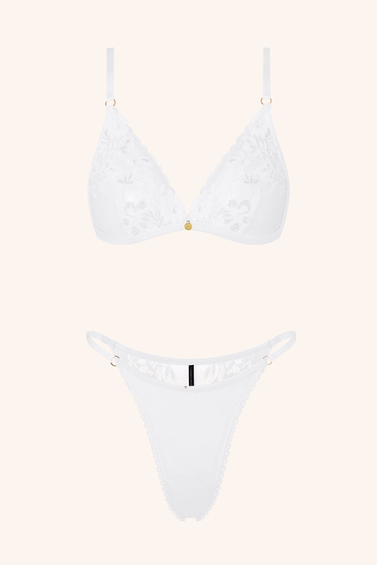 Star – Ongewatteerde Triangel Bh in Zwart Kant