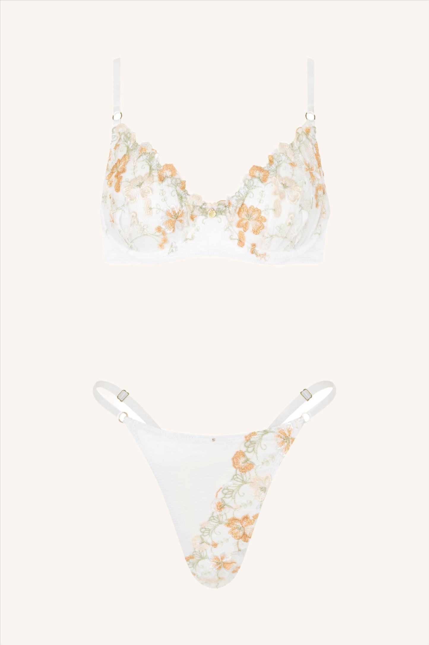 Darling – Geborduurde Balcony Bh met Satijnen Band